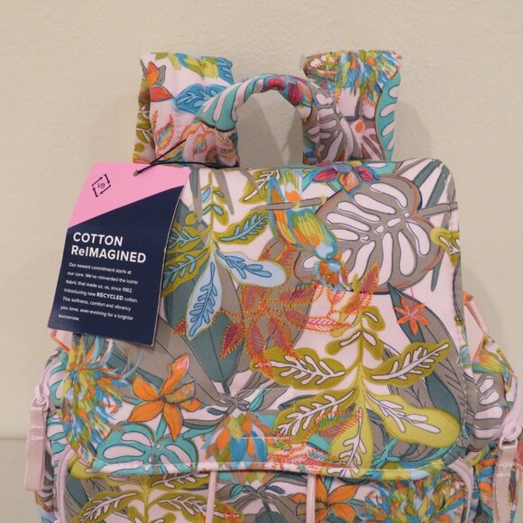 Women Backpack Cotton Roomy Lightweight Rain Forest Canopy Pastel Vera Bradley main image 8